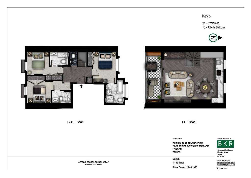 3 bedroom duplex apartment to rent - floorplan