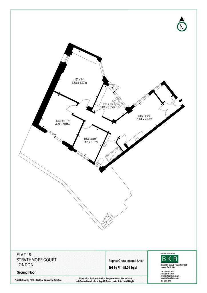 2 bedroom flat to rent - floorplan