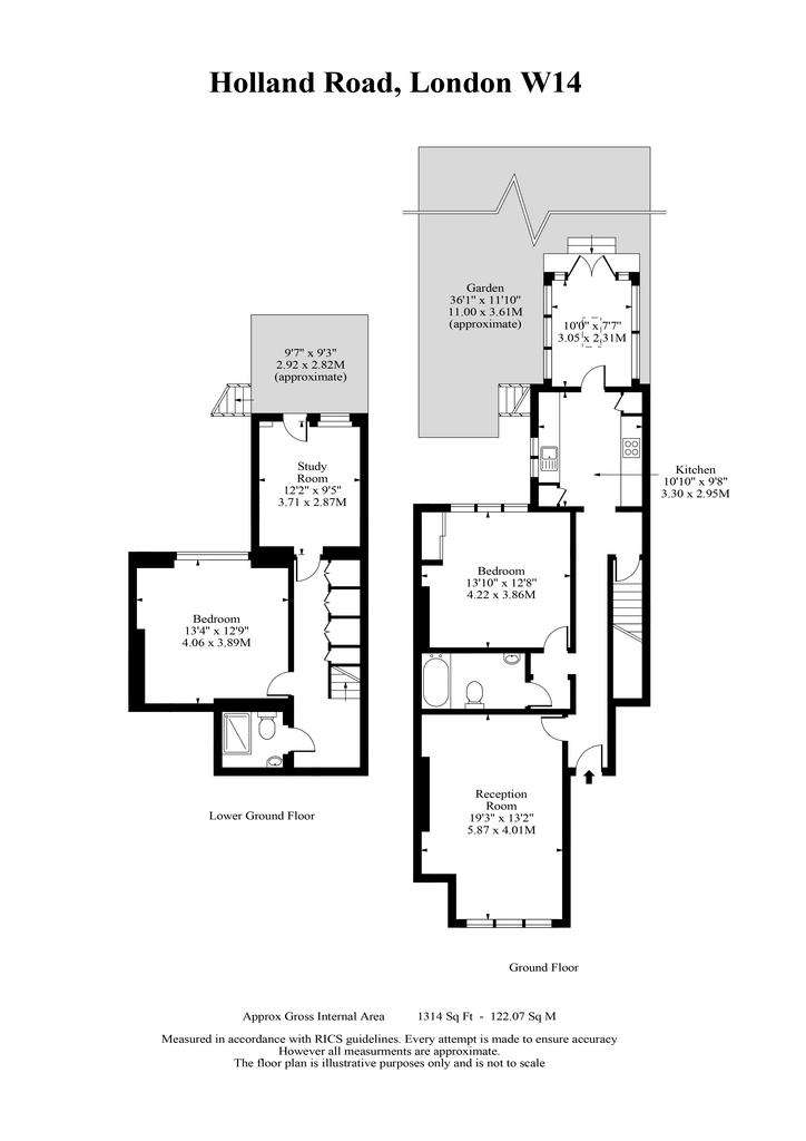 3 bedroom flat to rent - floorplan