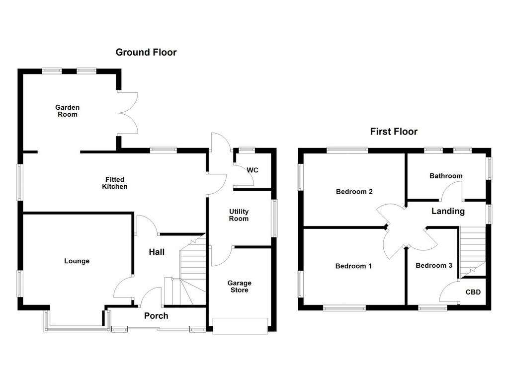 3 bedroom detached house for sale - floorplan