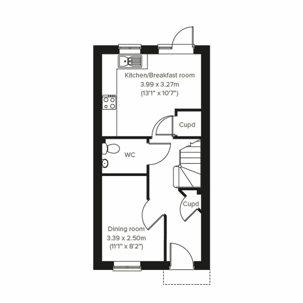 3 bedroom semi-detached house for sale - floorplan