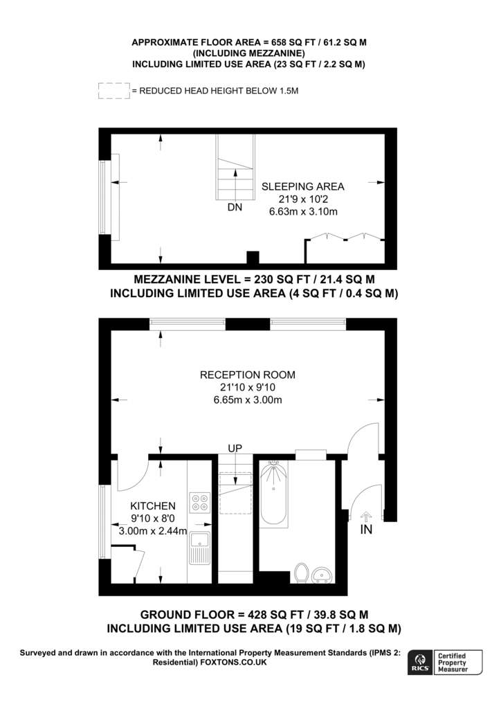 1 bedroom flat to rent - floorplan