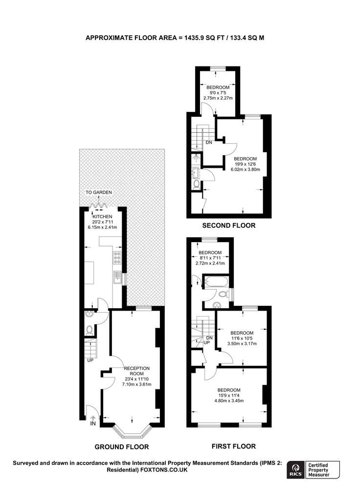 5 bedroom terraced house to rent - floorplan