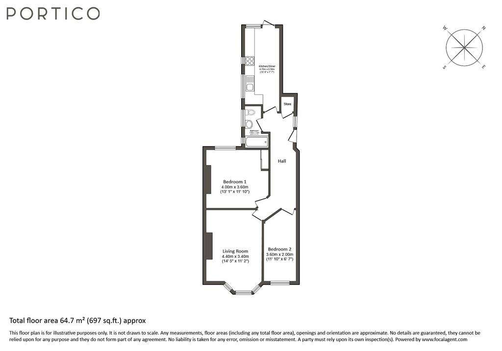 2 bedroom maisonette to rent - floorplan