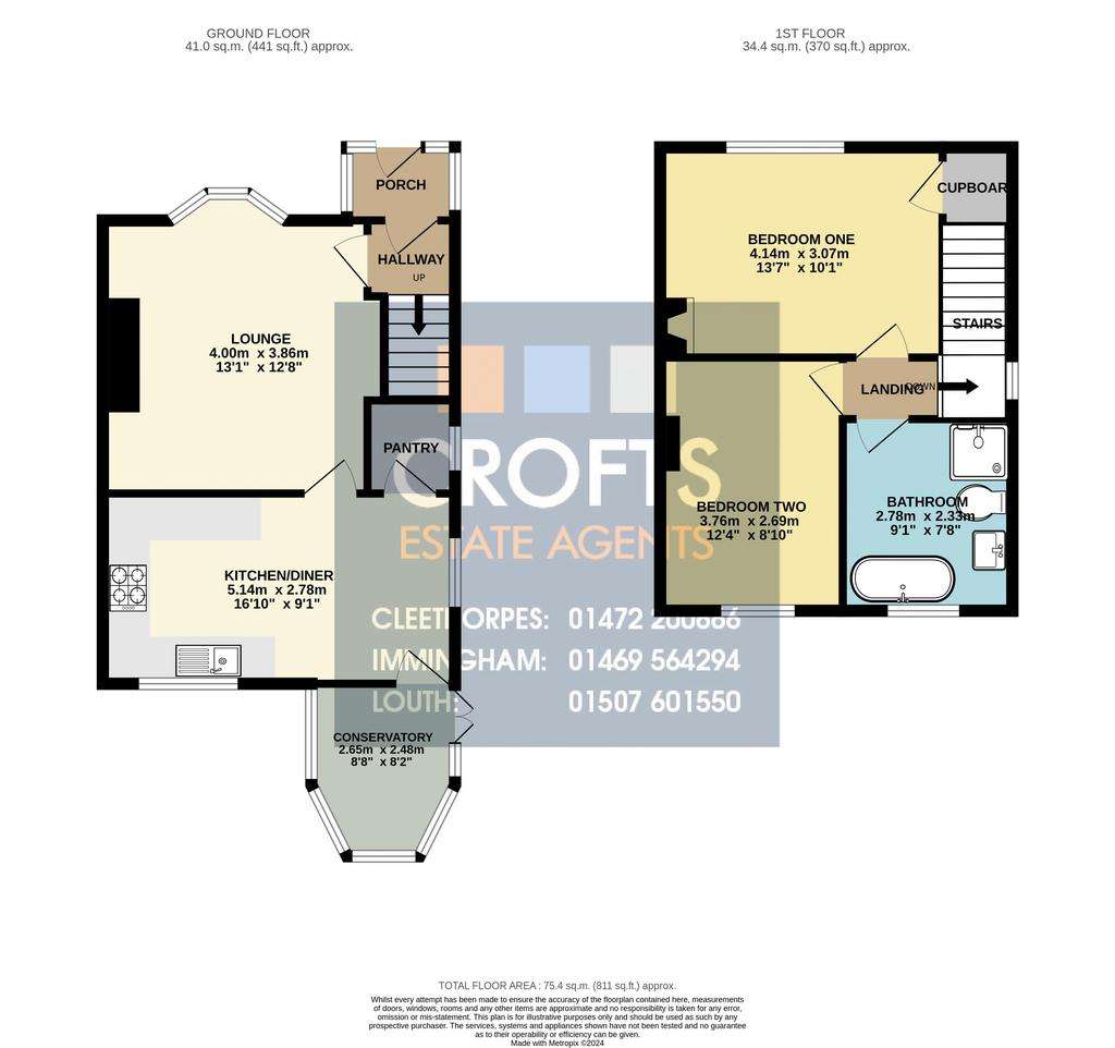 2 bedroom semi-detached house for sale - floorplan