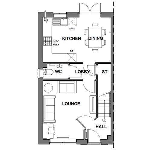 3 bedroom house for sale - floorplan