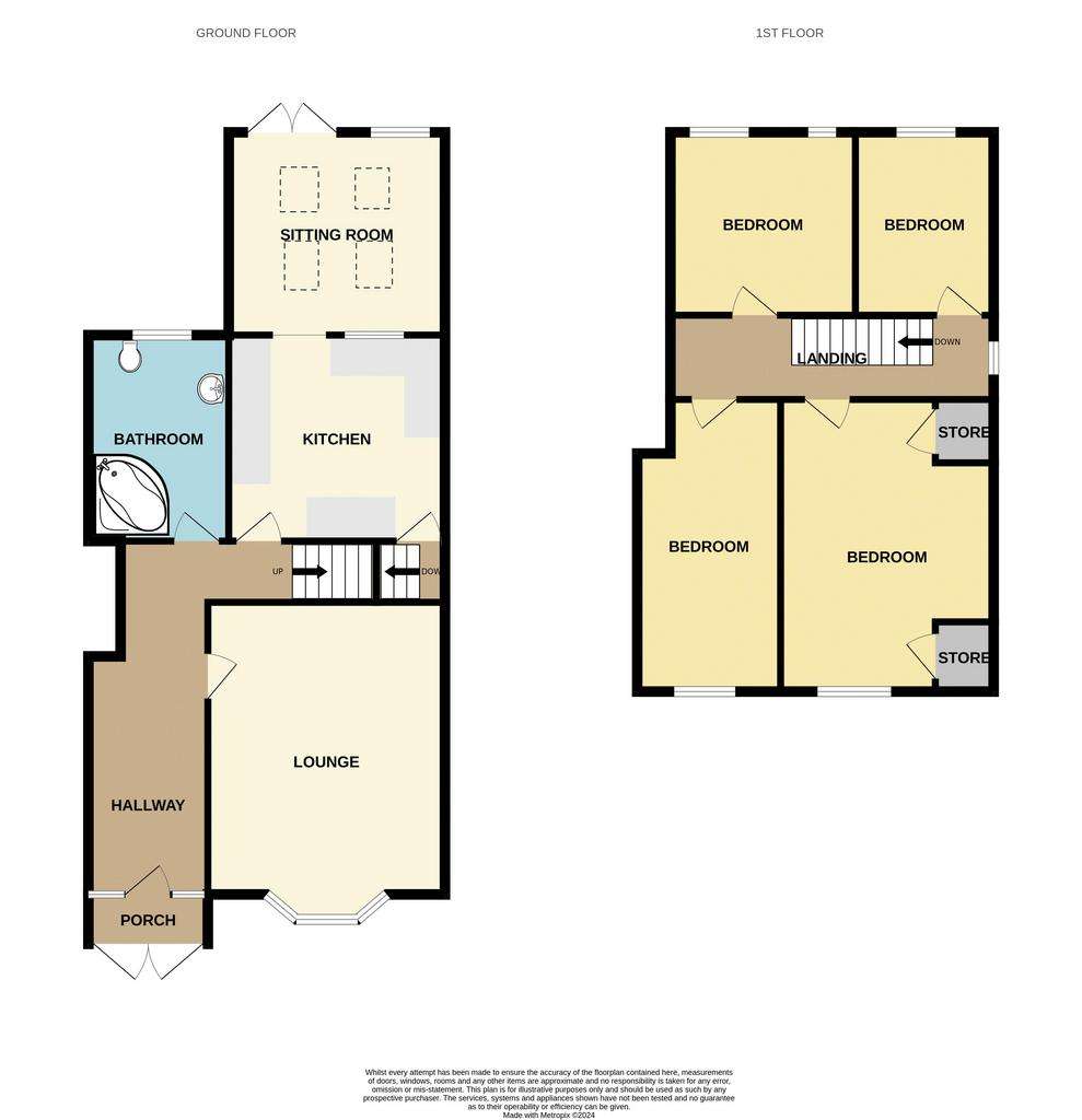 4 bedroom semi-detached house for sale - floorplan