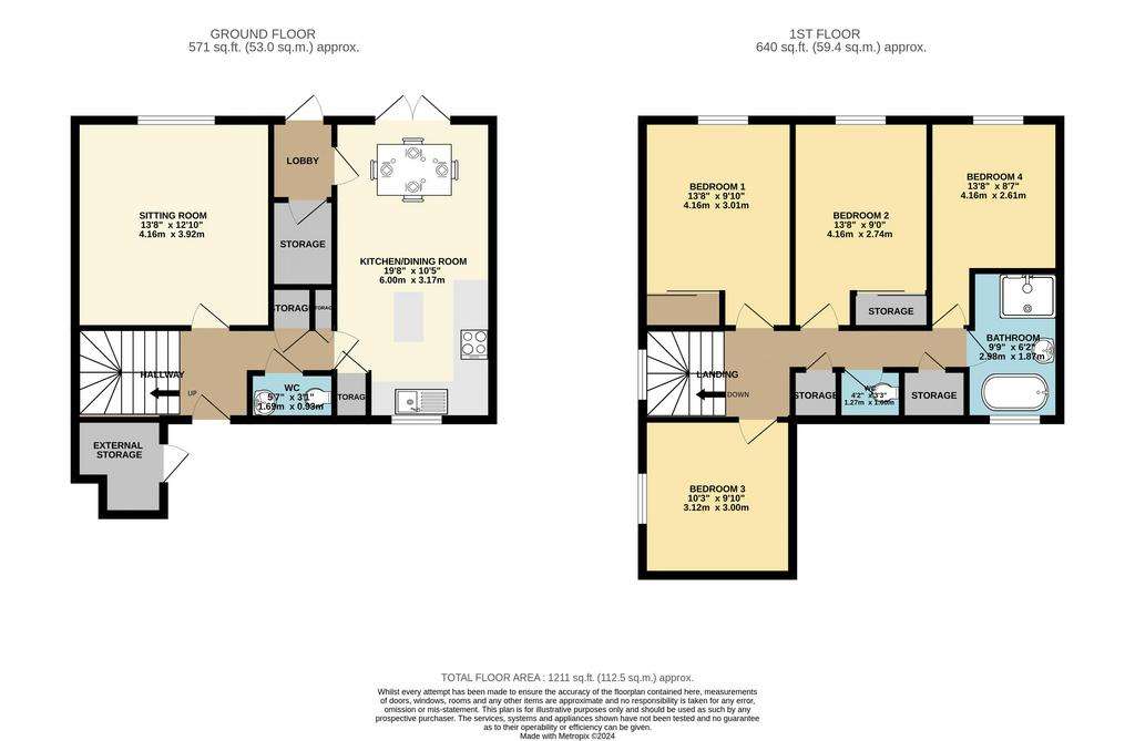 4 bedroom terraced house for sale - floorplan