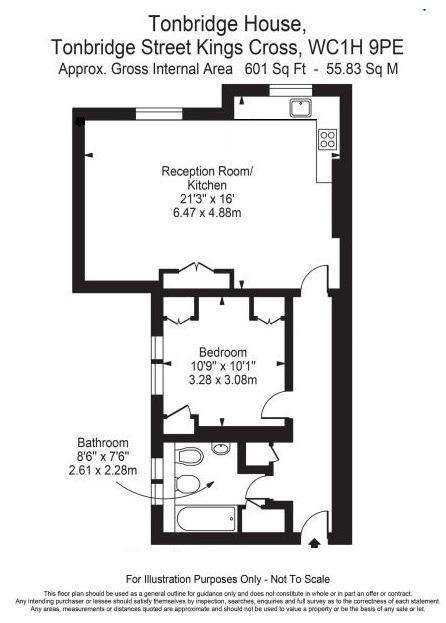 1 bedroom flat to rent - floorplan