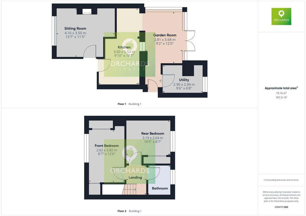 2 bedroom terraced house to rent - floorplan