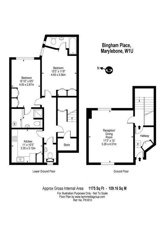 2 bedroom flat to rent - floorplan