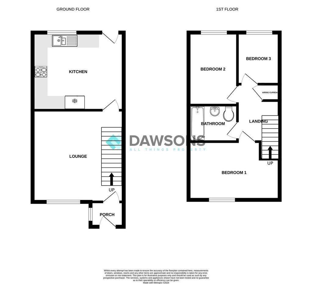 3 bedroom terraced house for sale - floorplan