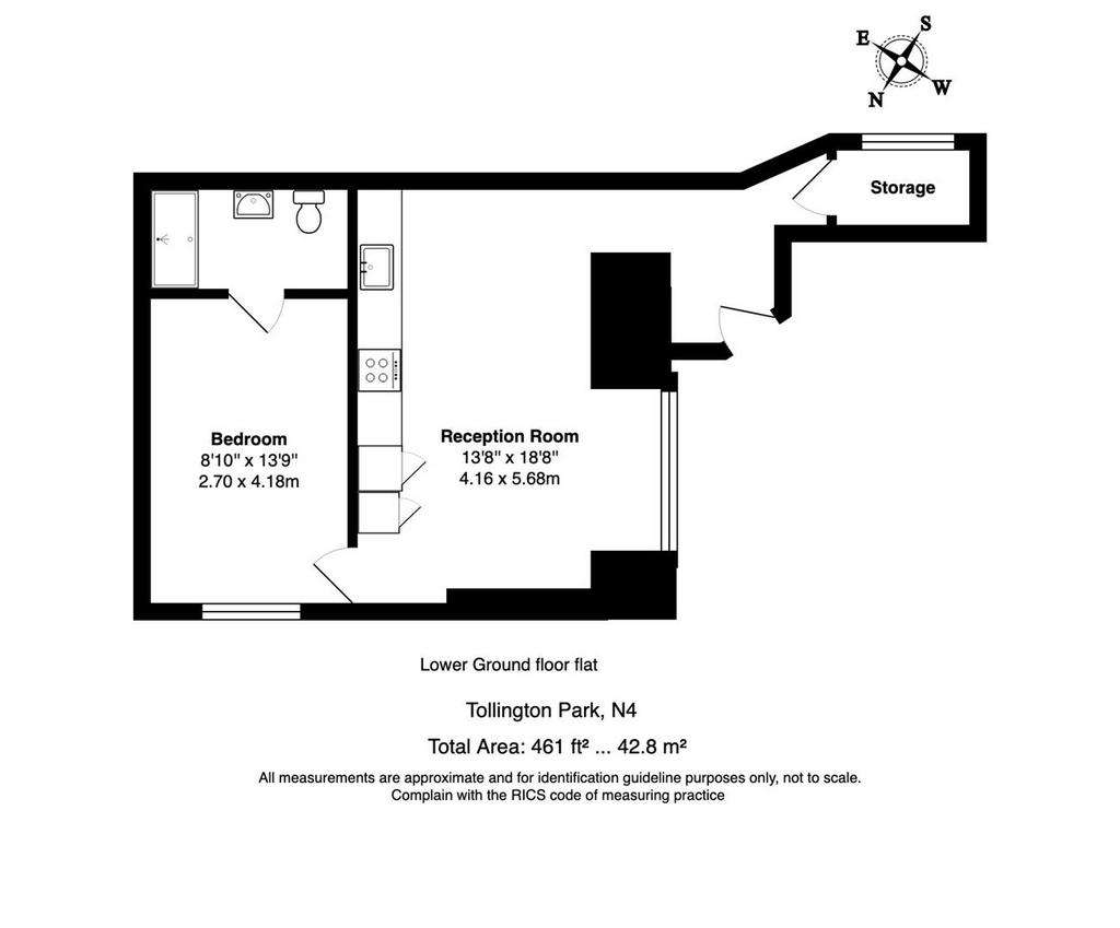 1 bedroom flat to rent - floorplan