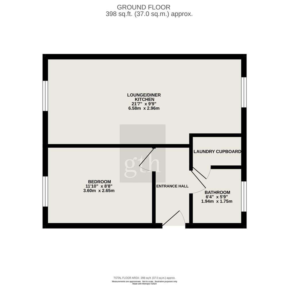 1 bedroom flat for sale - floorplan