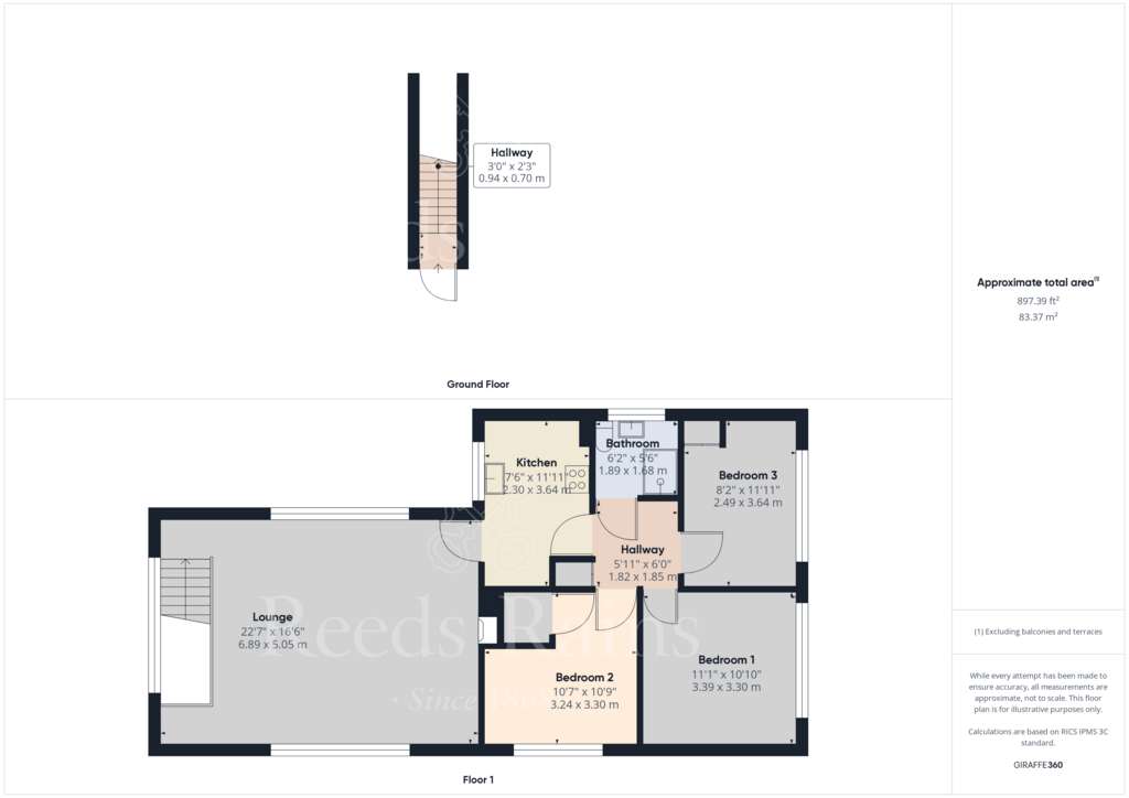 3 bedroom maisonette for sale - floorplan