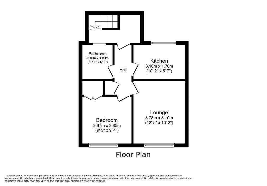 1 bedroom flat to rent - floorplan