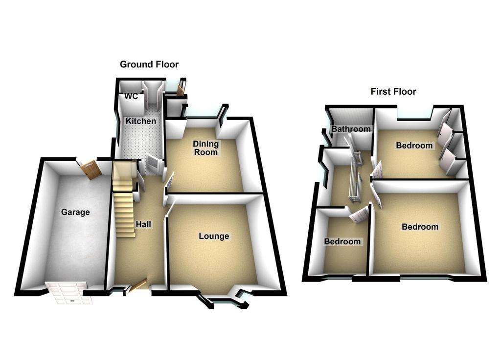 3 bedroom semi-detached house for sale - floorplan