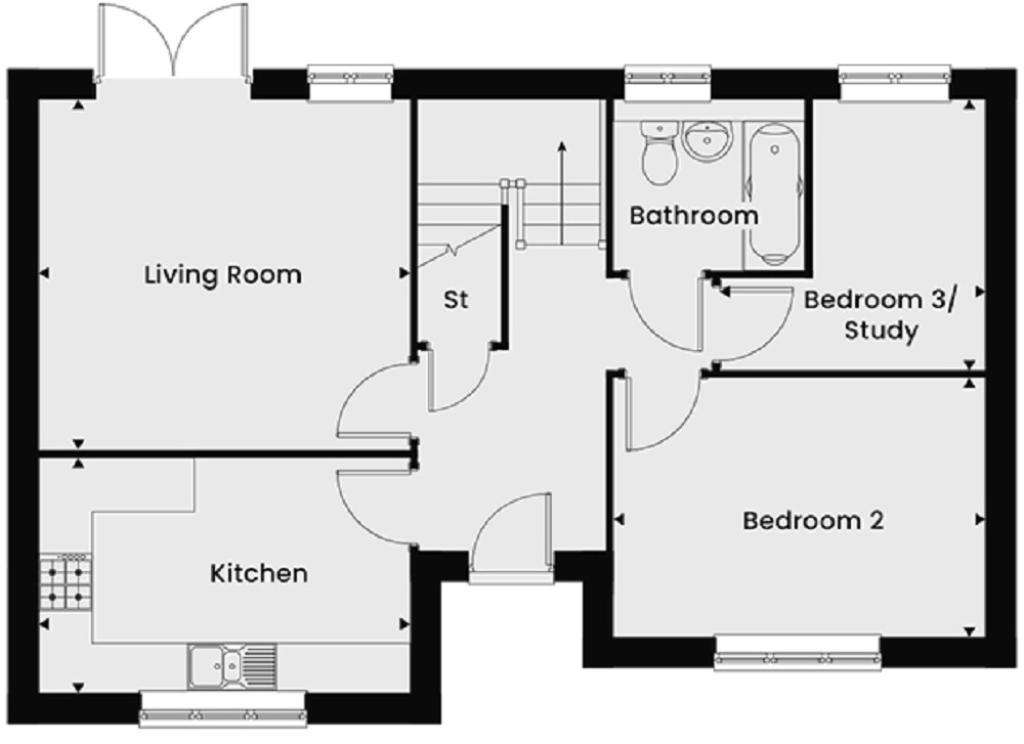 3 bedroom detached house for sale - floorplan