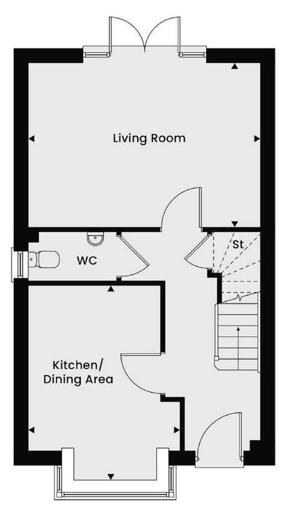 3 bedroom semi-detached house for sale - floorplan