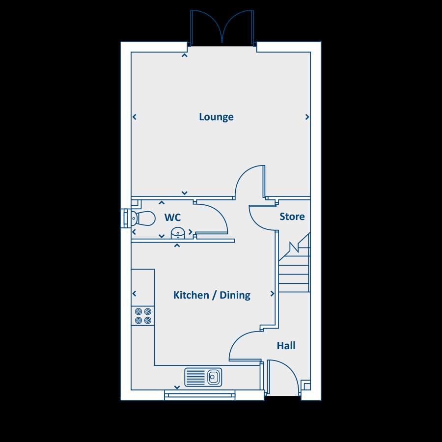 3 bedroom semi-detached house for sale - floorplan