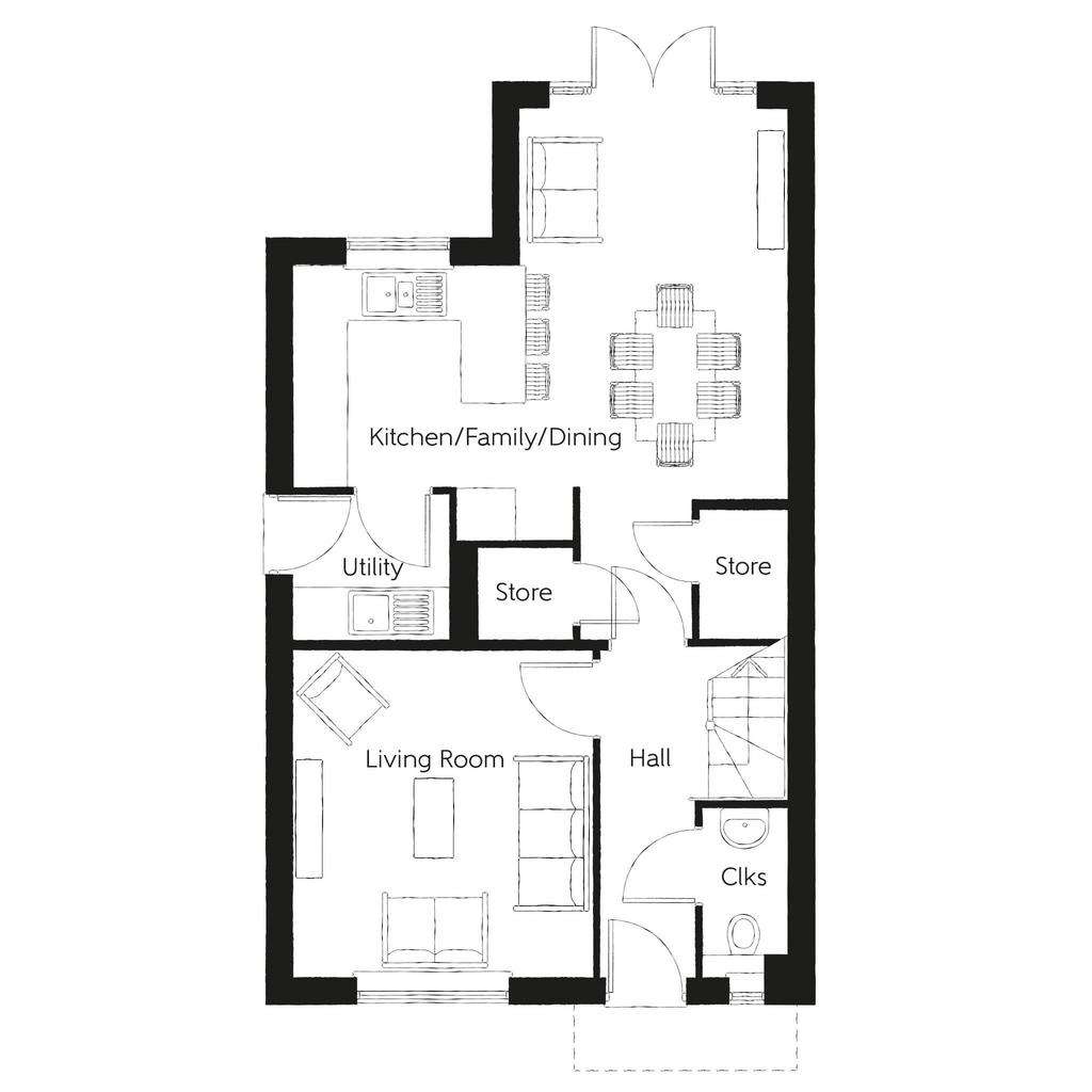 3 bedroom semi-detached house for sale - floorplan