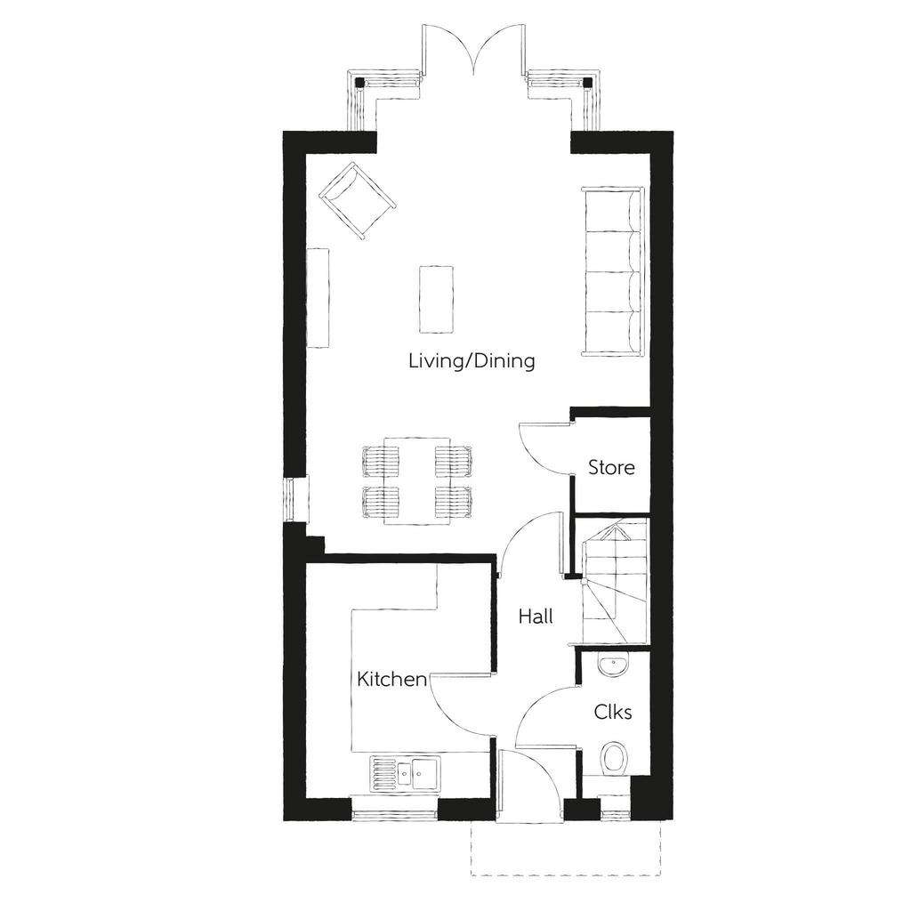 3 bedroom semi-detached house for sale - floorplan