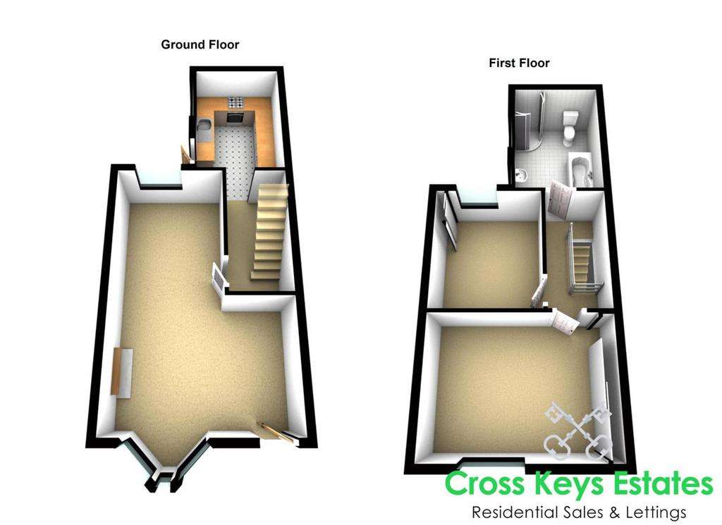 2 bedroom house for sale - floorplan