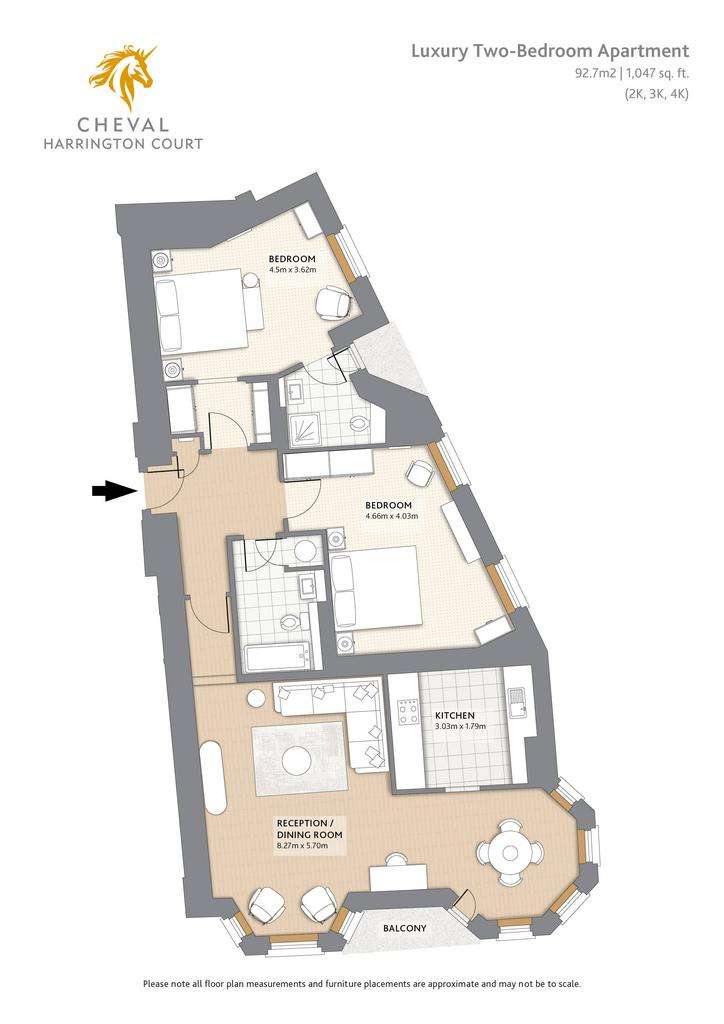 2 bedroom flat to rent - floorplan