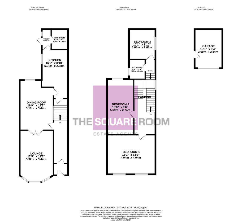 3 bedroom end of terrace house for sale - floorplan