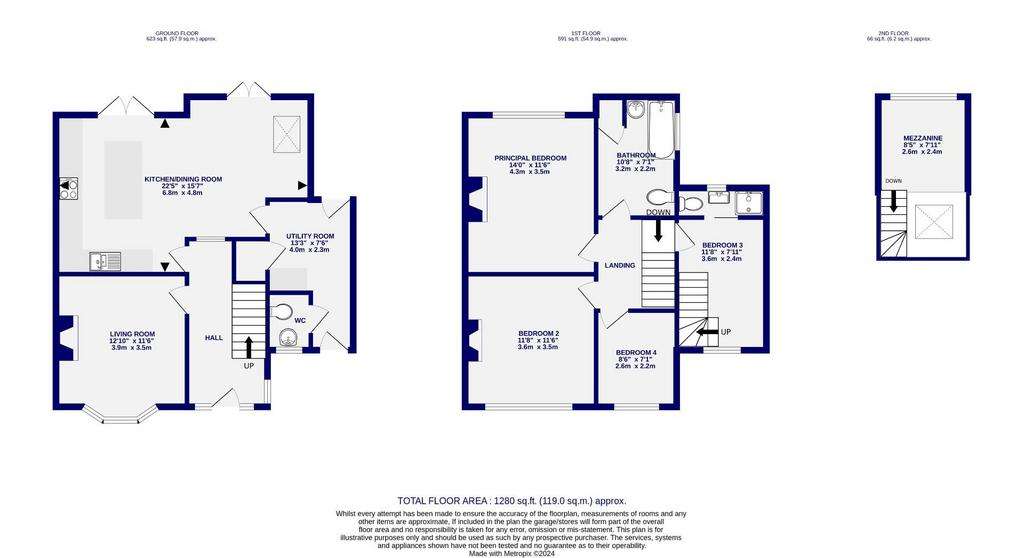 4 bedroom detached house for sale - floorplan