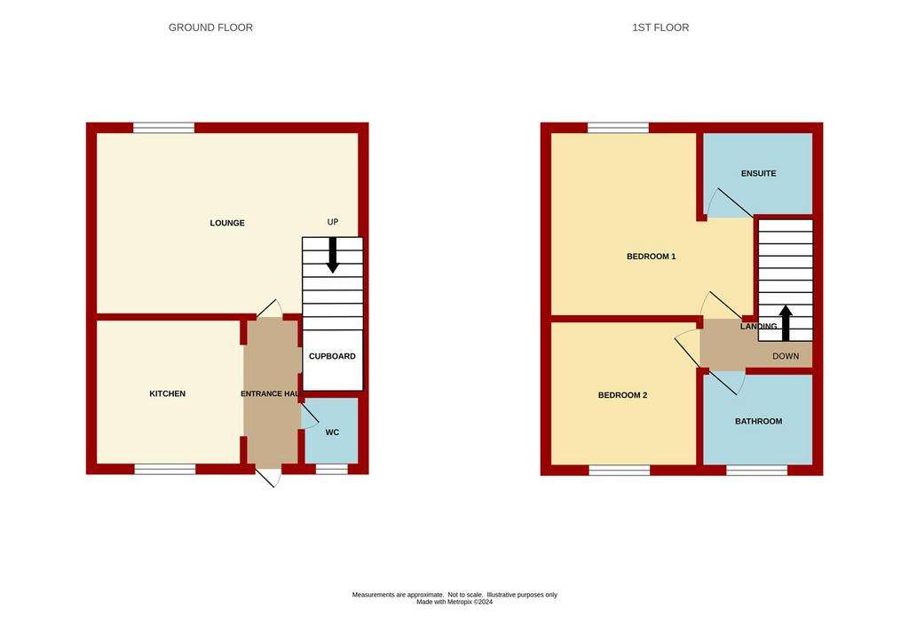 2 bedroom semi-detached house for sale - floorplan