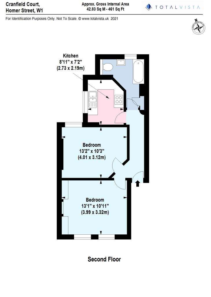 1 bedroom flat to rent - floorplan