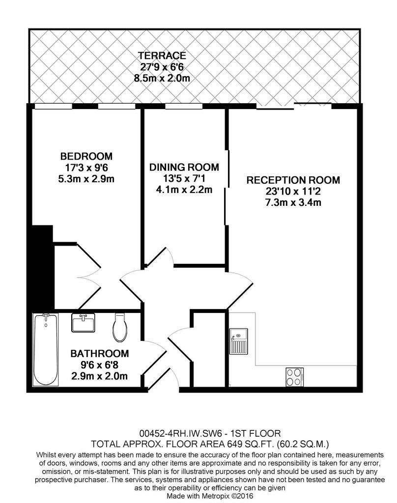 2 bedroom flat to rent - floorplan