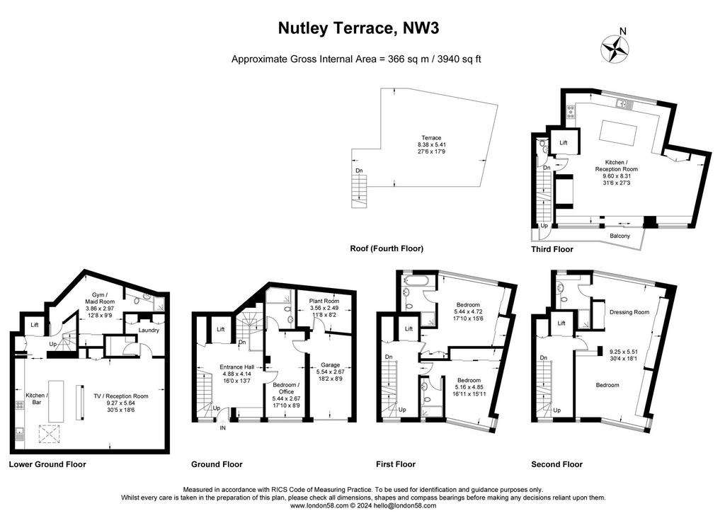 4 bedroom semi-detached house for sale - floorplan