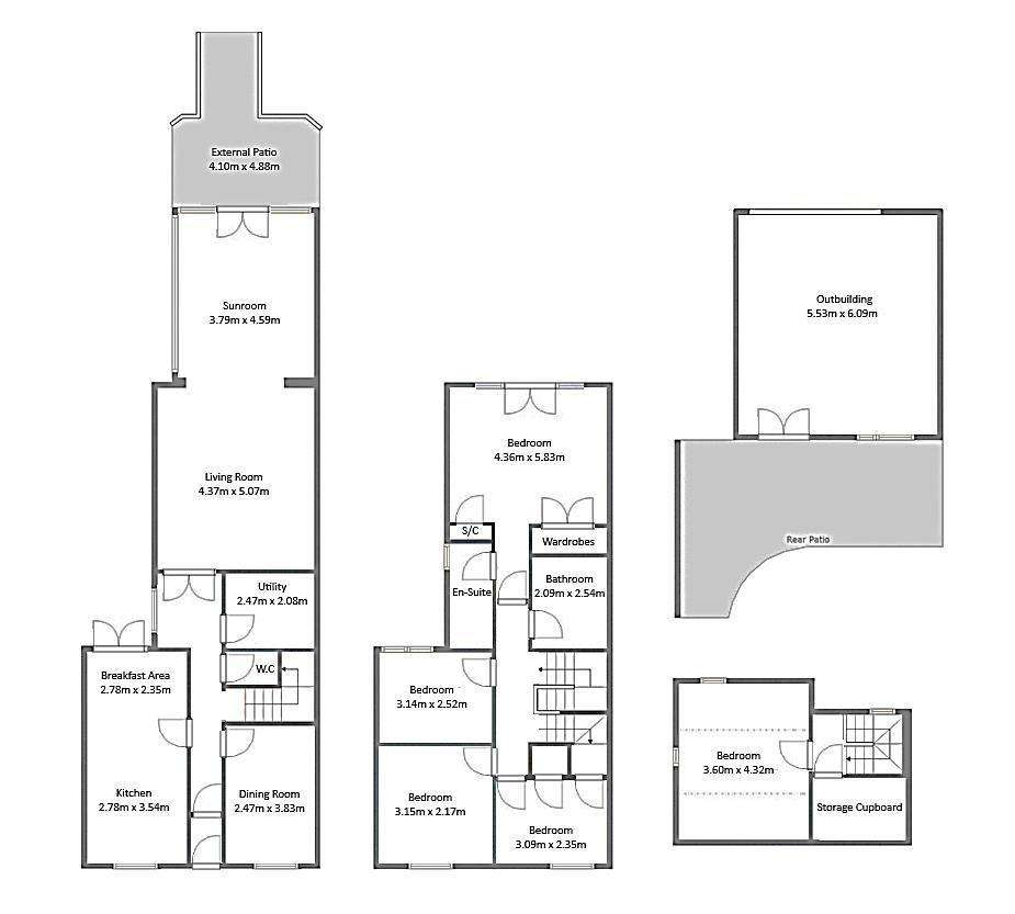 5 bedroom cottage for sale - floorplan