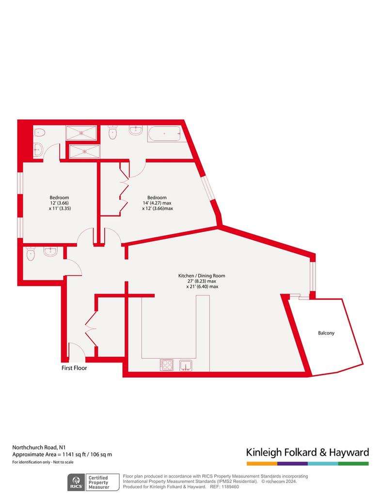 2 bedroom flat to rent - floorplan