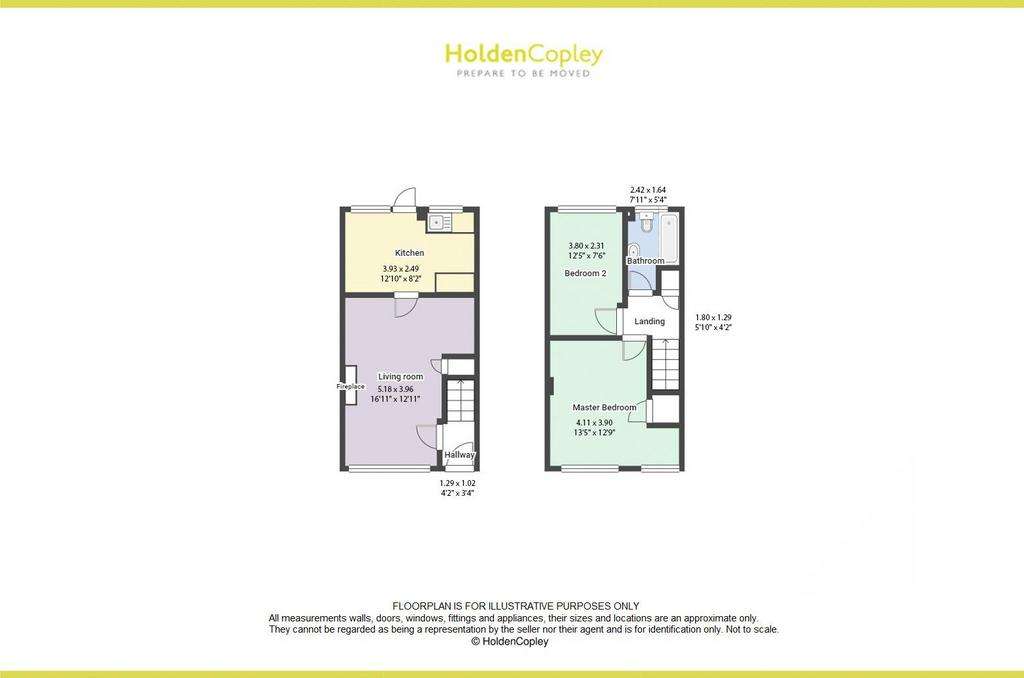 2 bedroom terraced house for sale - floorplan