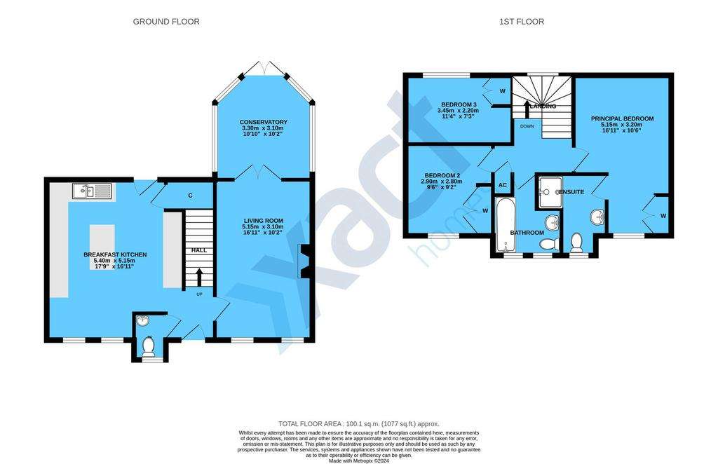 3 bedroom detached house for sale - floorplan