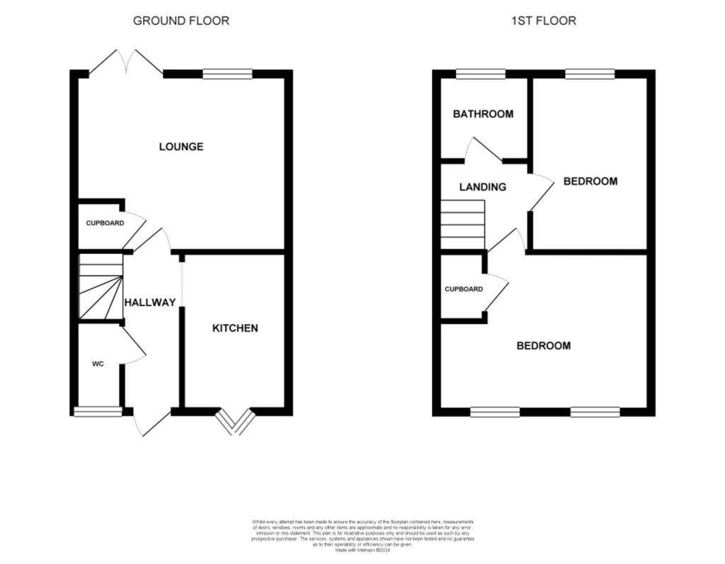 2 bedroom semi-detached house for sale - floorplan