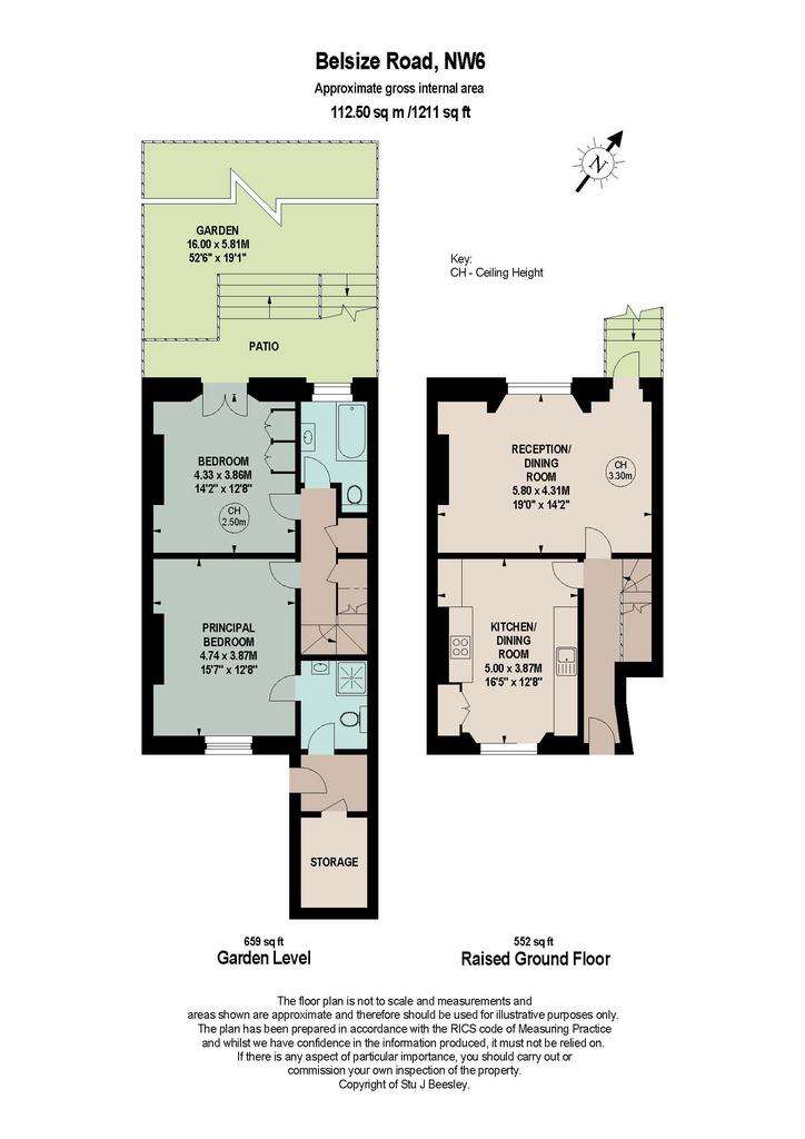 2 bedroom maisonette for sale - floorplan