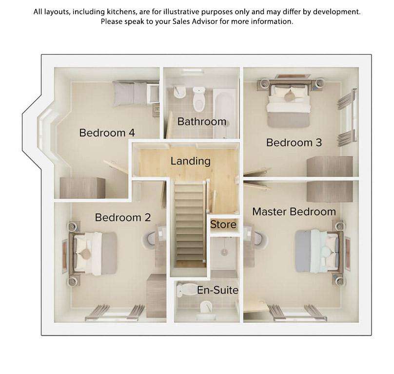 4 bedroom detached house for sale - floorplan