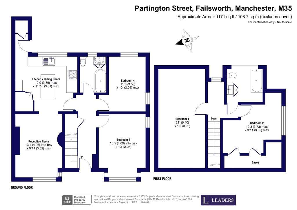 4 bedroom bungalow for sale - floorplan