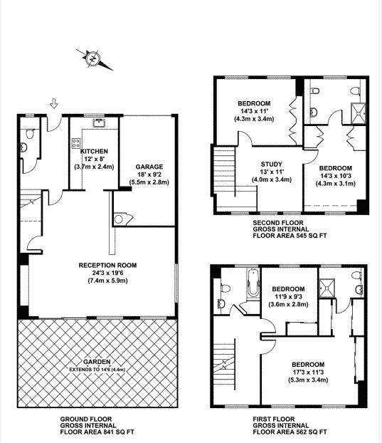 4 bedroom detached house to rent - floorplan