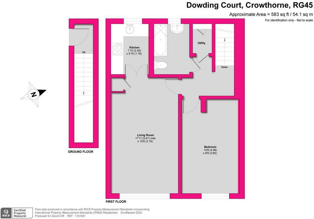 1 bedroom flat to rent - floorplan