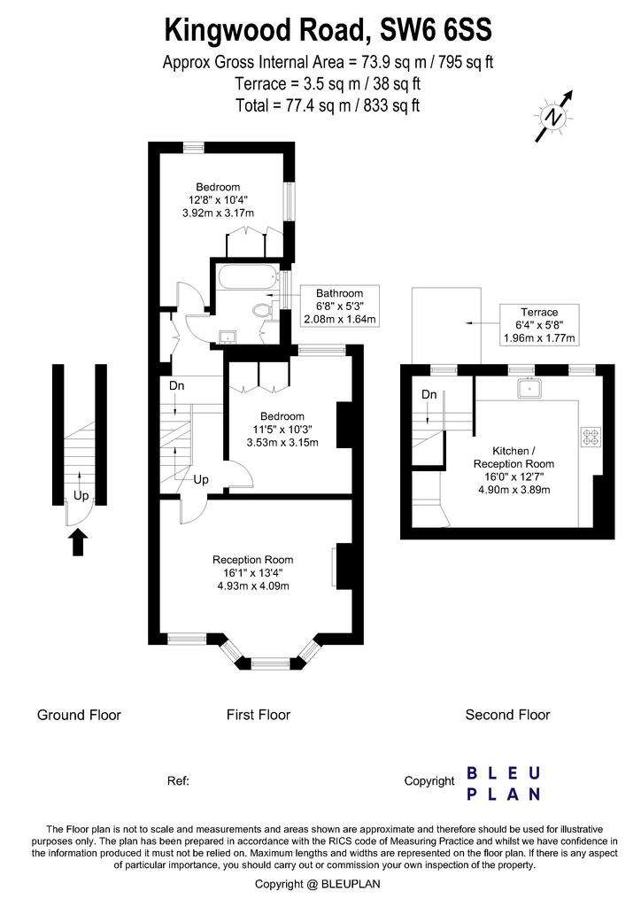 2 bedroom flat to rent - floorplan