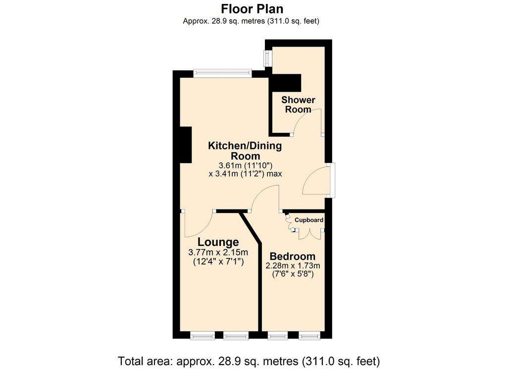 1 bedroom flat for sale - floorplan