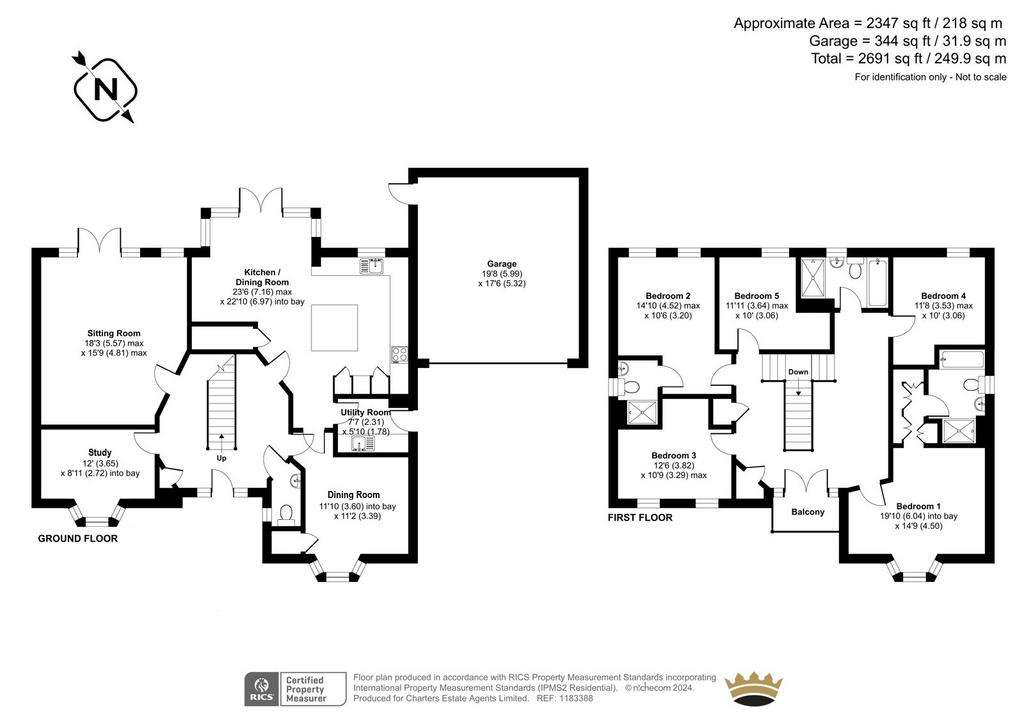 5 bedroom house for sale - floorplan