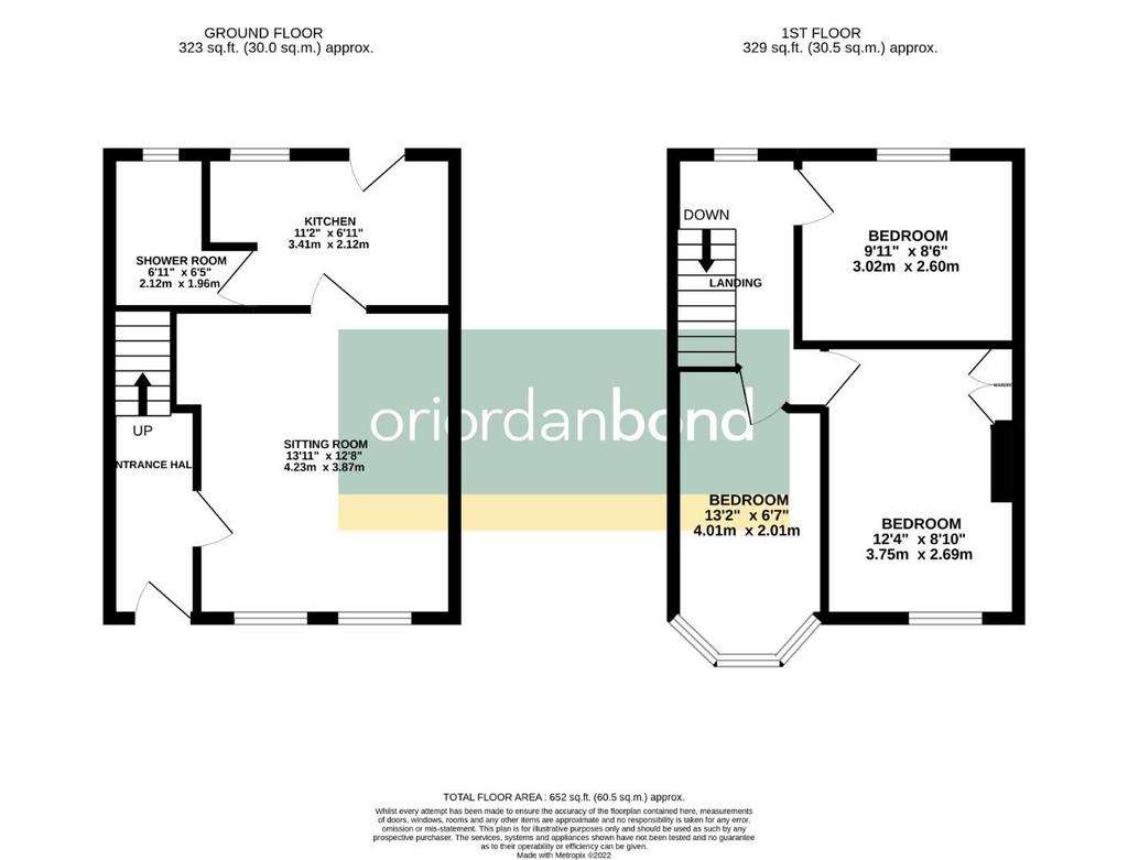 3 bedroom terraced house for sale - floorplan