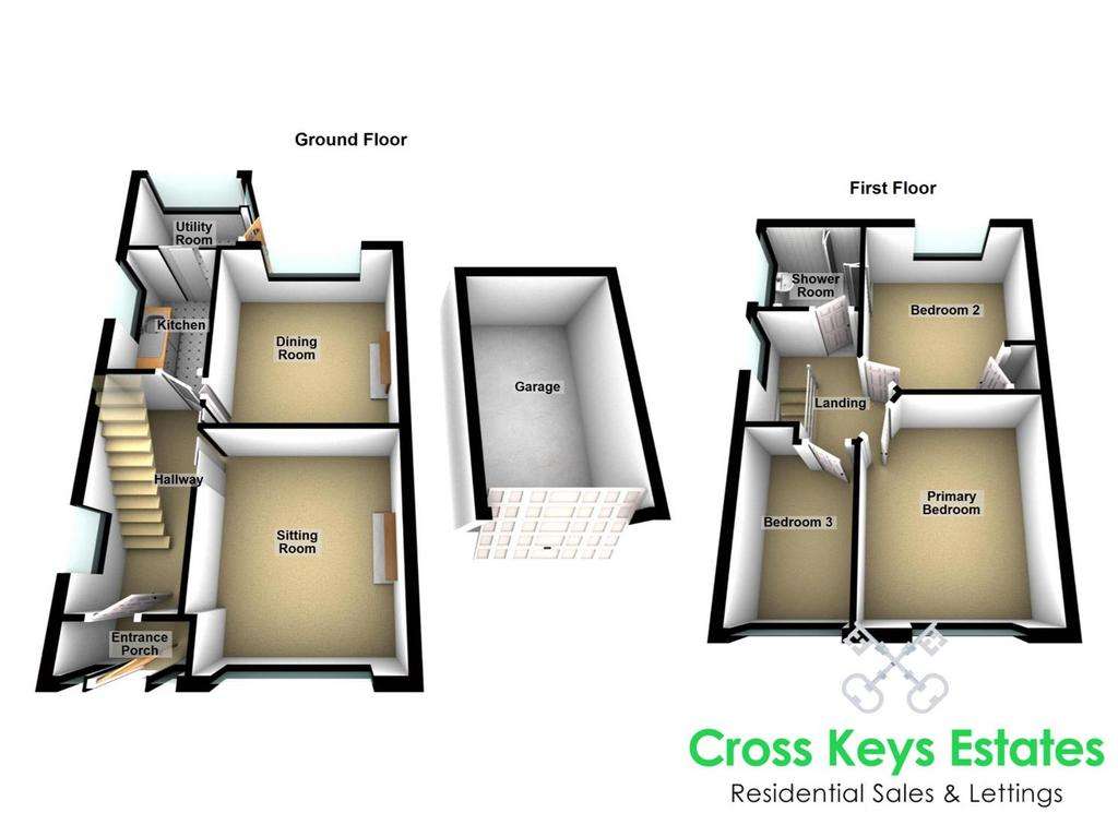 3 bedroom semi-detached house for sale - floorplan