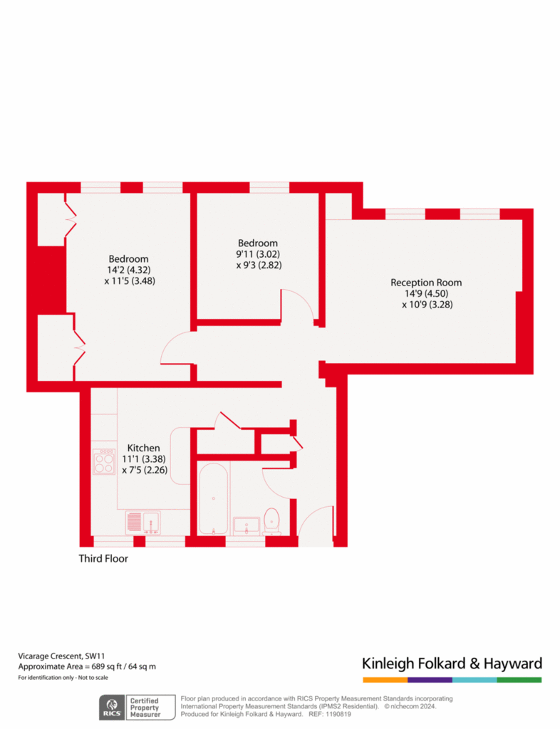 2 bedroom flat for sale - floorplan